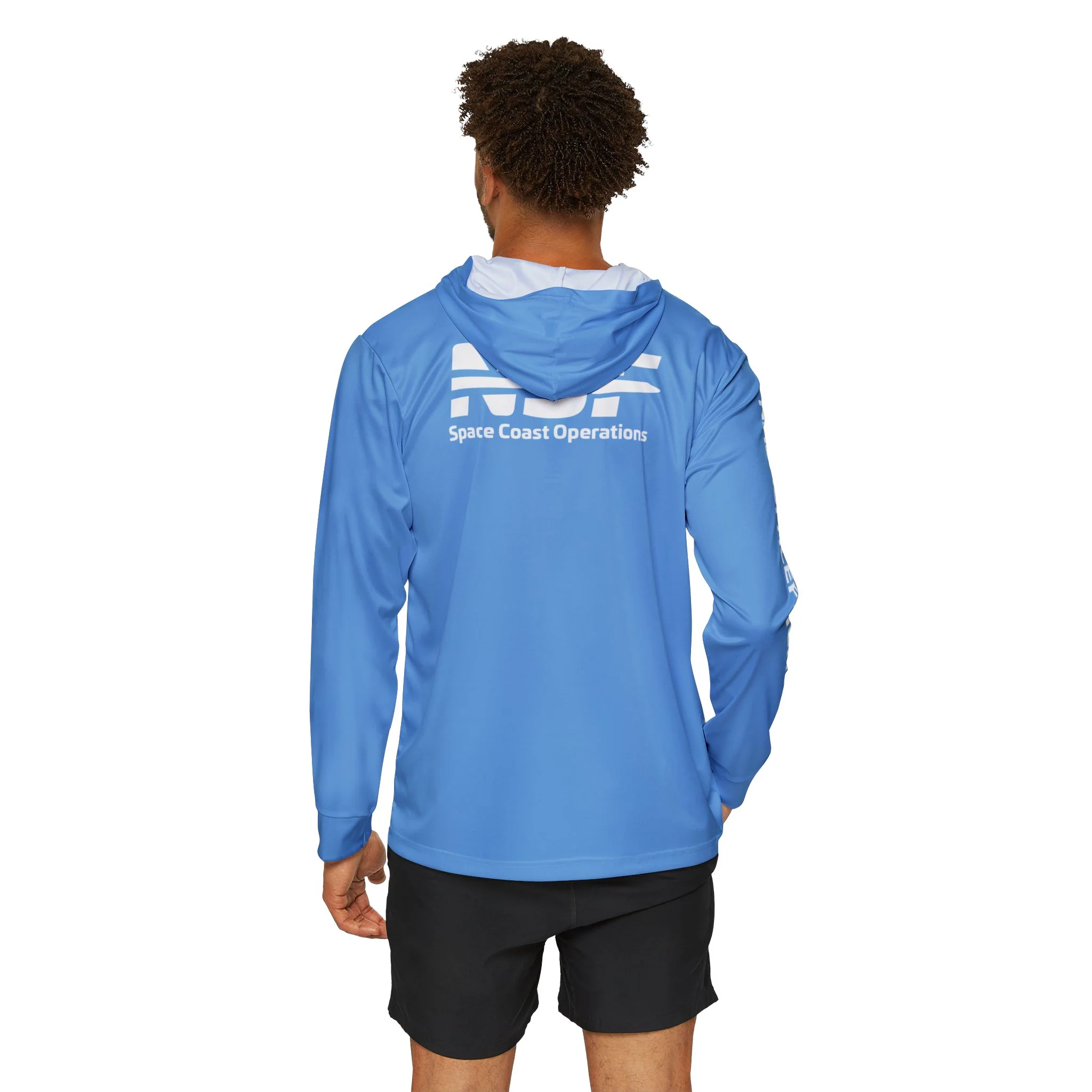 Blue & White Space Coast Sun Shirt - Image 4