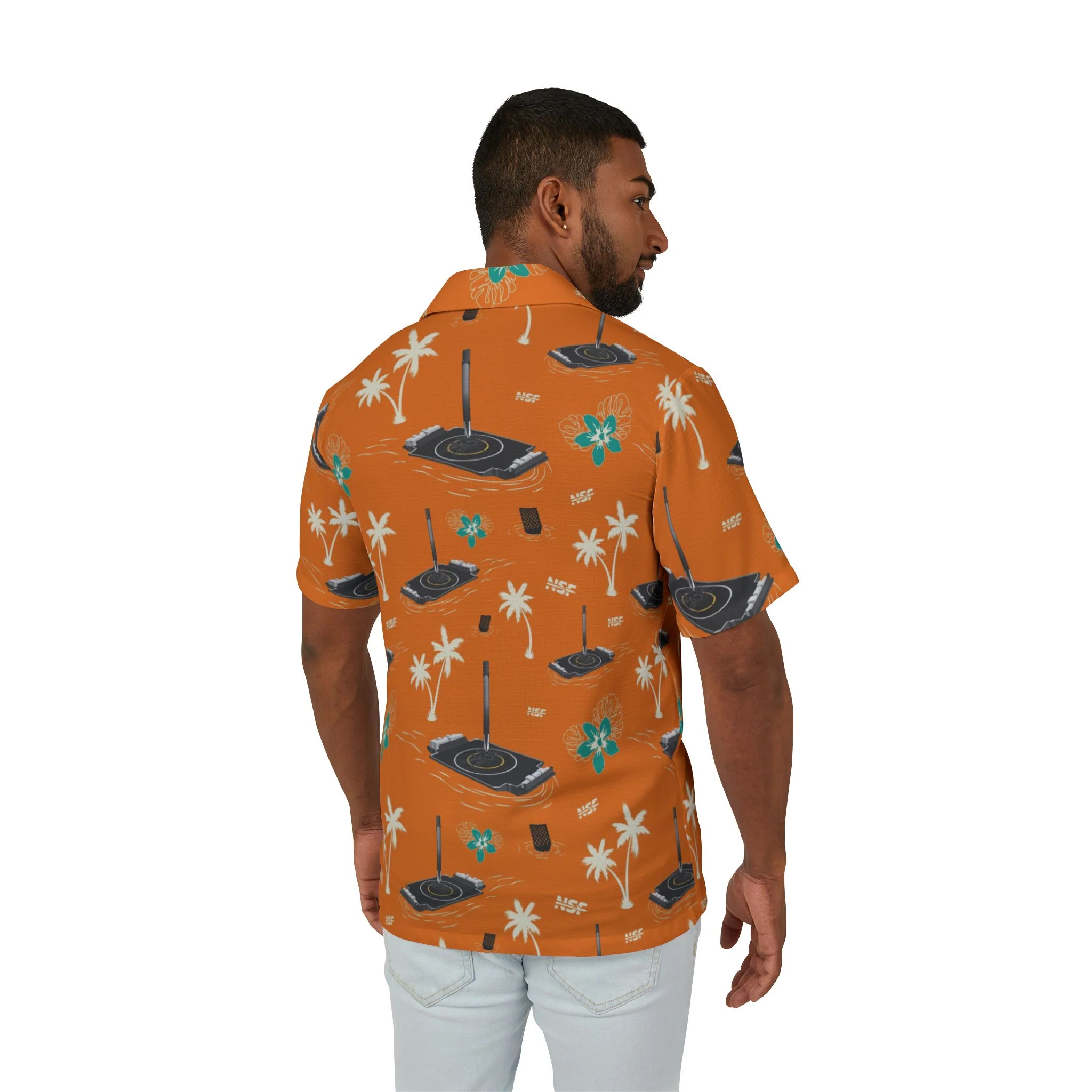 Orange Droneship Hawaiian Shirt - Image 4