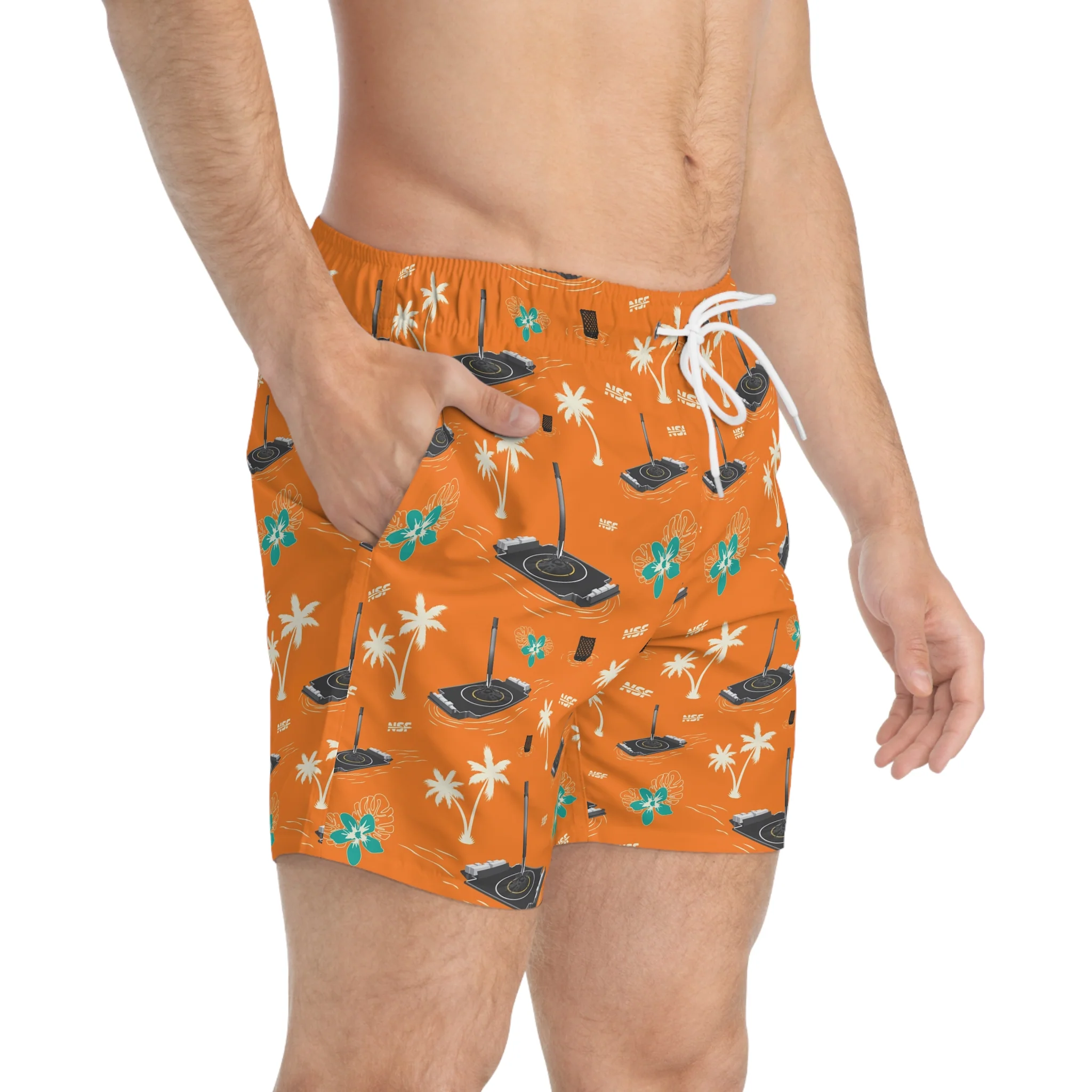 Orange Droneship Swim Trunks - Image 4