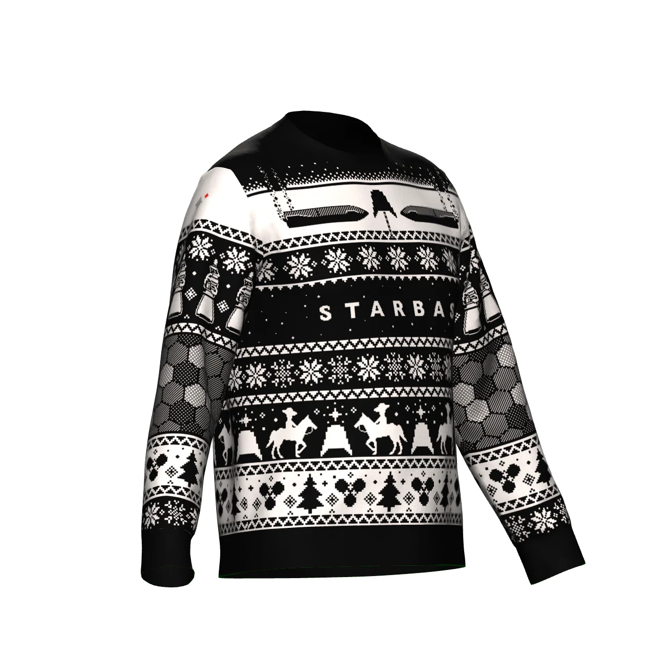 Starbase Knitted Holiday Sweater - BLACK - Image 3