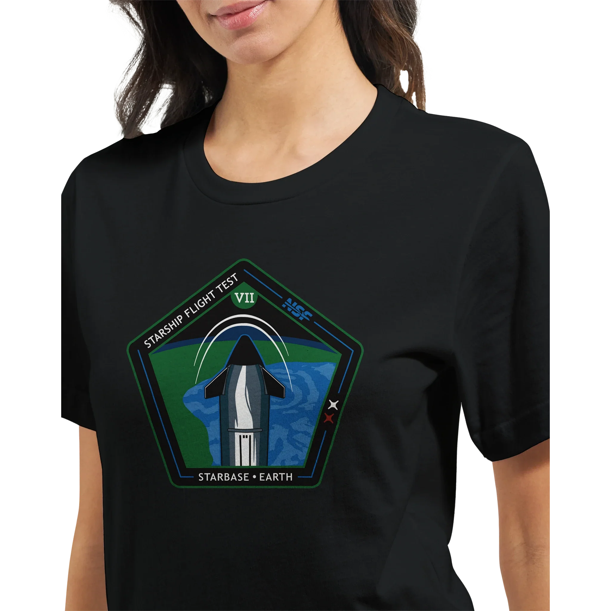 Starship Flight Test 7 - Unisex T-shirt - Image 16
